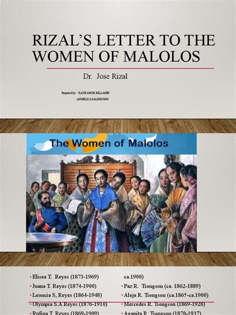 letter to the woman in malolos tagalog summary|Jose Rizal's Letter to the Women of Malolos .